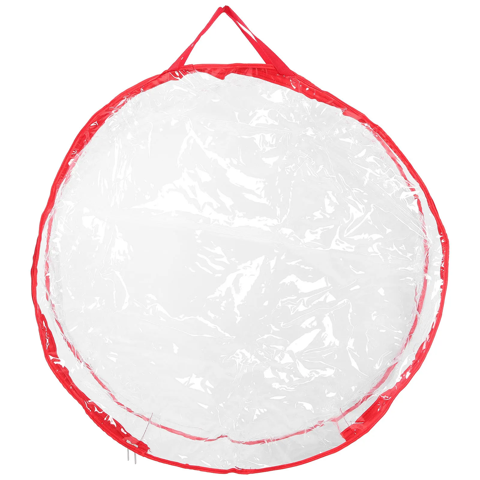 حقيبة تخزين كبيرة من مادة PVC لتنظيم إكليل العطلات وحوامل حاويات مستديرة لديكور عيد الميلاد لزينة عيد الميلاد