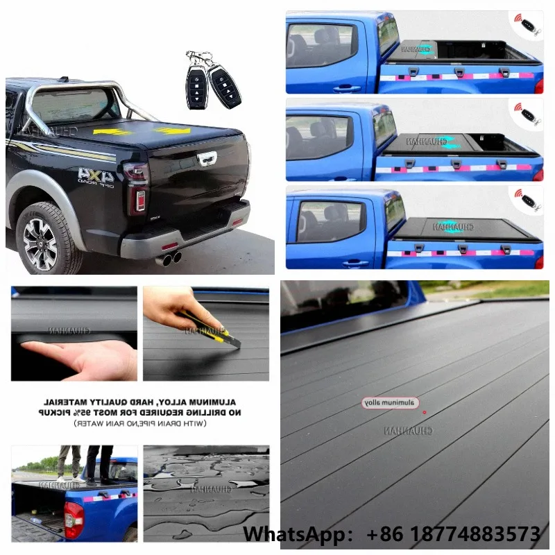 Pickup Truck Bed Cover JAC T8 Aluminum Roller Shutter Electric Tonneau Cover for Great Wall Poer 2021