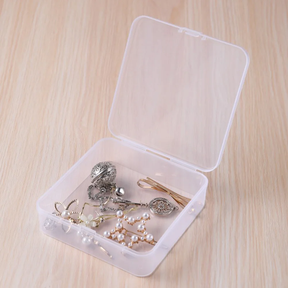 5pcs Storage Box Clear Plastic Small Parts Organizer Box For Beads Screws Nuts Bolts Craft Jewelry Sorting Container Bin