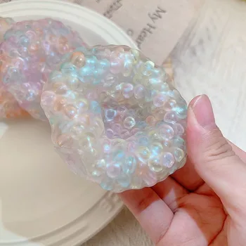 Perłowa zabawka do ściskania piłka Fidget okrągły koralik kamień Squishy powolne odbijanie zabawka antystresowa piłka Mochi łagodzi stres zabawka dekompresyjna