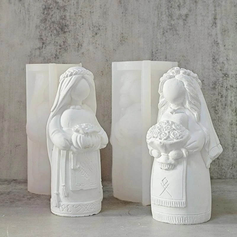 

Силиконовая форма для свечей невесты, художественные формы из силиконовой смолы, формы для орнаментов ручной работы