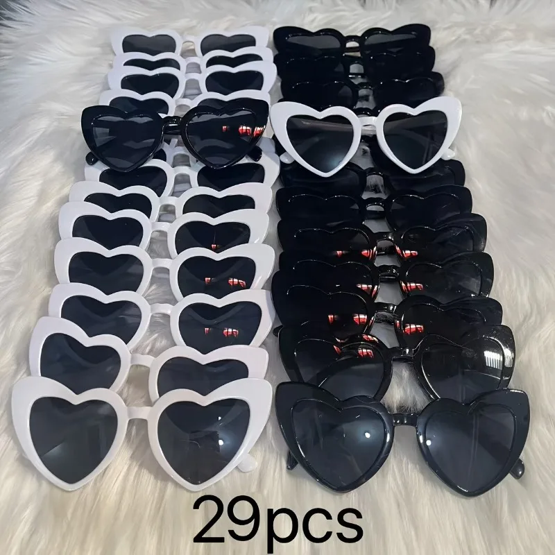 

29pcs Heart shaped Glasses Bridal Supplies Wedding Party Supplies Bridesmaids and Groomsmen Supplies Party Gifts
