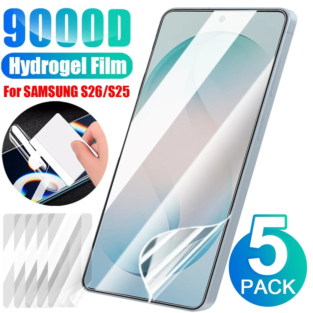 

For Samsung Galaxy S26 S25 Ultra Plus Hydrogel Film Full Cover Anti-Scratch HD Soft TPU Screen Protectors for Galaxy S26 S25 5G