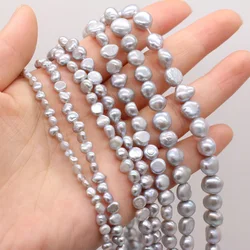 Natural Freshwater Pearls Beads Gray Transverse Two-sided Spacer Beads for Jewelry Making Supplies DIY Women Necklace Bracelet