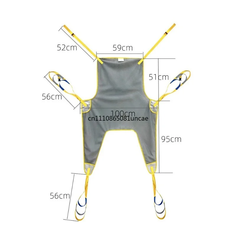 Special Sling for Lifting Machine, Sling Shifter, Mesh Breathable Hanging Bag, All-inclusive Toilet and Bath, Split-leg Type