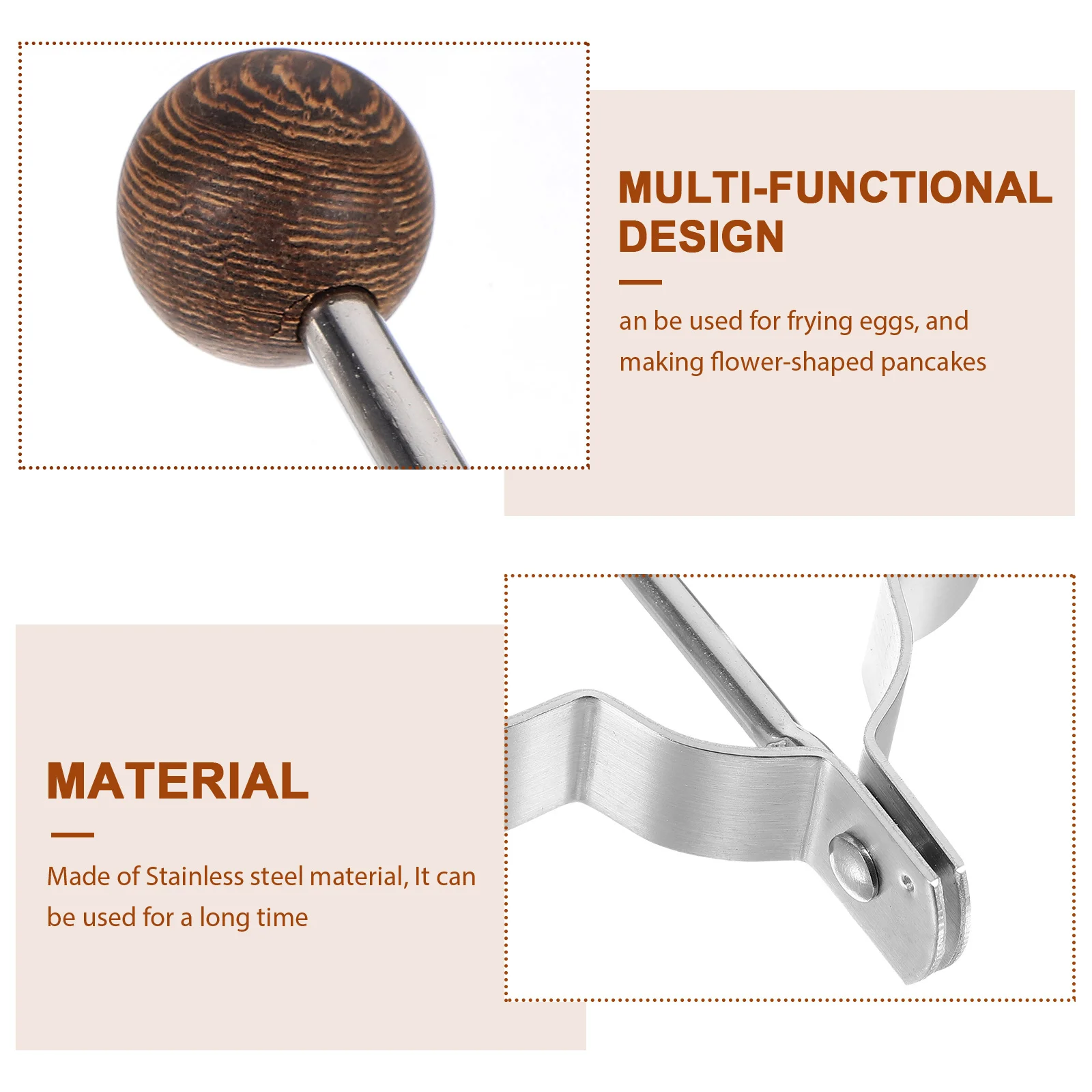 

Metal Egg Cooking Mold Heat Resistant Fry Ring for Flower Pancake Heart Shaped Eggs Breakfast Prep Kitchen Supplies