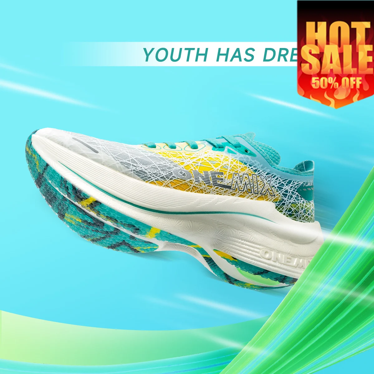 

ONEMIX Carbon Fiber Running Shoes Ultra-Light Sneakers with Shock Absorption Rebound Tech for Men Outdoor Sports