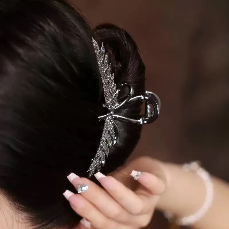 Fermaglio per capelli con orecchio di grano in lega Pistola alla moda da donna Nero sul retro della testa Capelli a spirale Accessori per fermagli per capelli Lolita Puntelli per giochi di ruolo