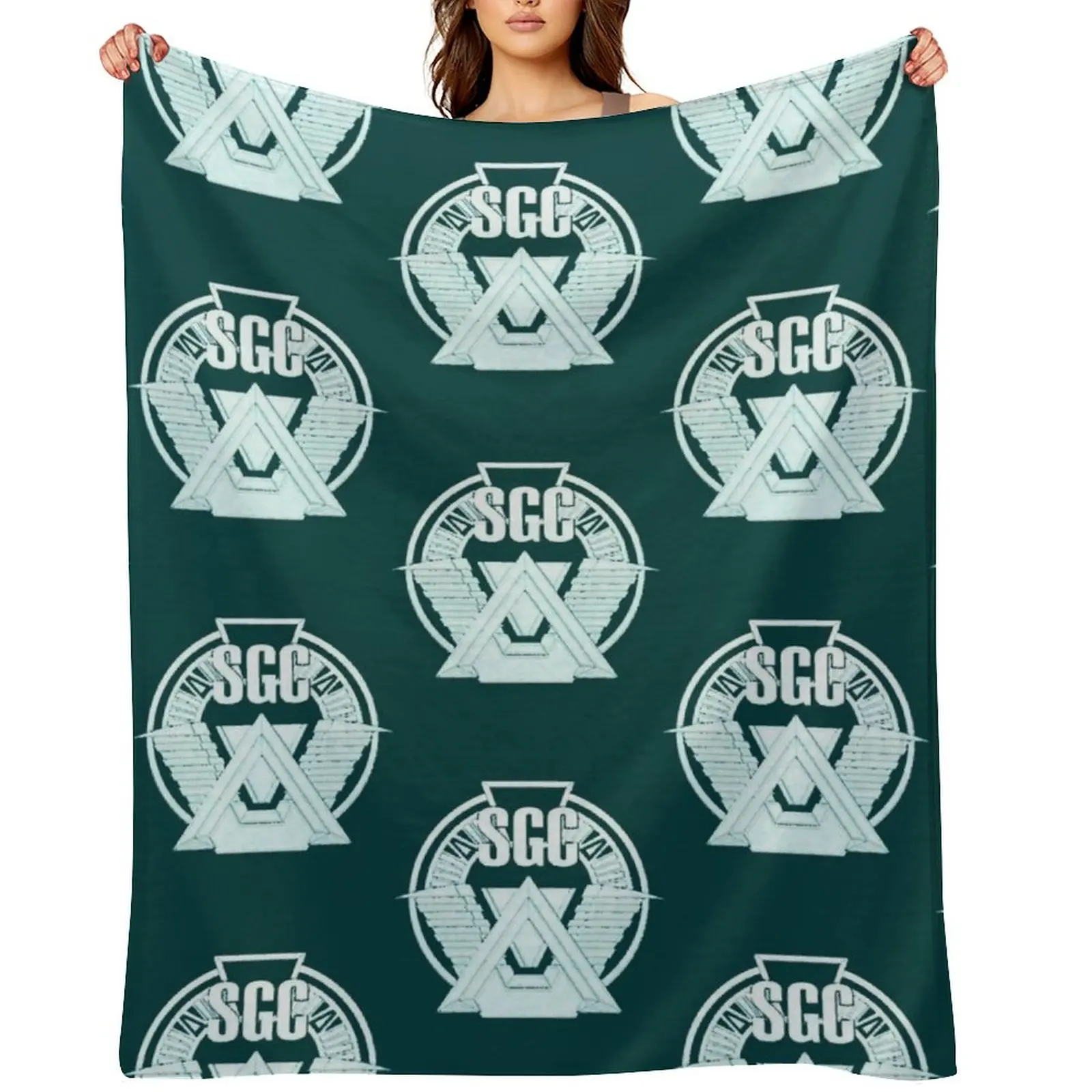 Stargate SGC , Stargate Command Throw Blanket Cute Plaid Hair cosplay anime Travel Blankets