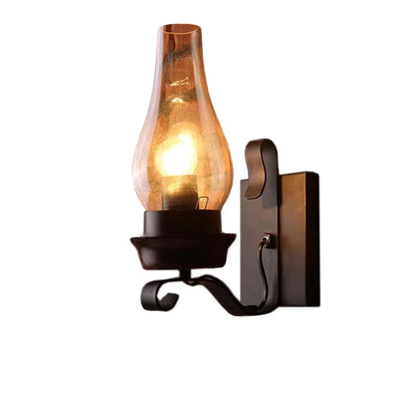 

Industrial Kerosene Wall Lamp Iron Black Sconce Wall Light Fixtures Living Room Cafe Bar Restaurant Wall Decor E27 Lighting Lamp