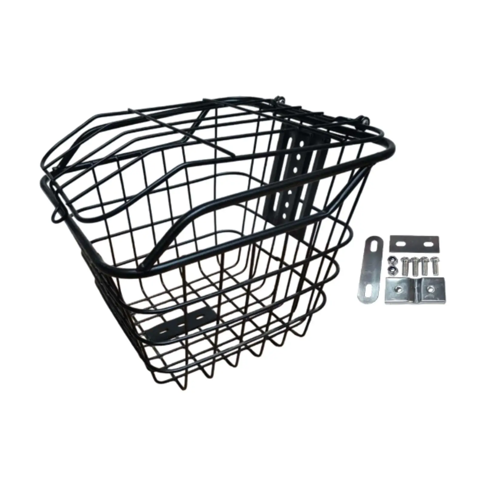 Bike Basket with Lid Havy Duty Shopping Metal Lightweight Accessories for Travel