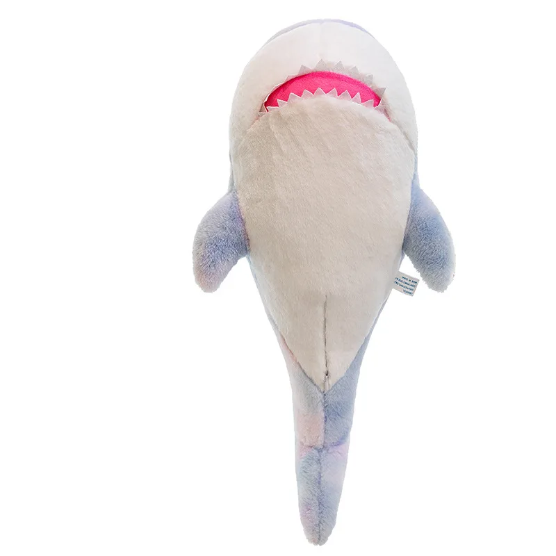 2024 New Cartoon Baby  Soothing Pillow Baby Pillow Simulation Marine Life Shark Plush Toy Fish Doll Helps Sleep Gift Gray