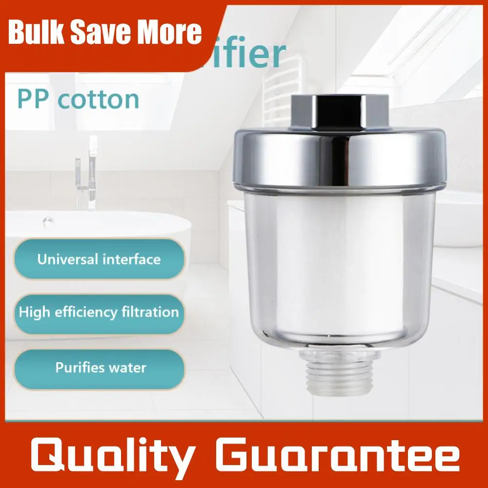 

Filtered Shower Head Shower Filter Transparent Universal Connection Switch Bathroom Filtration System 3.5x2.4in for Home Kitchen