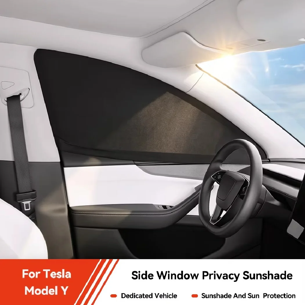 For Tesla Y Juniper 2025-2026 Car Side Window Sunshade Camping Privacy Sunshade Curtain Cover Front Rear Windshield Accessory