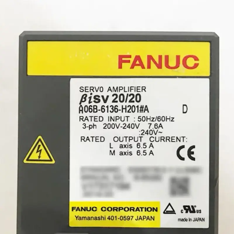 

A06B-6136-H201 New Fanuc Servo Driver IN STOCK Fast ship