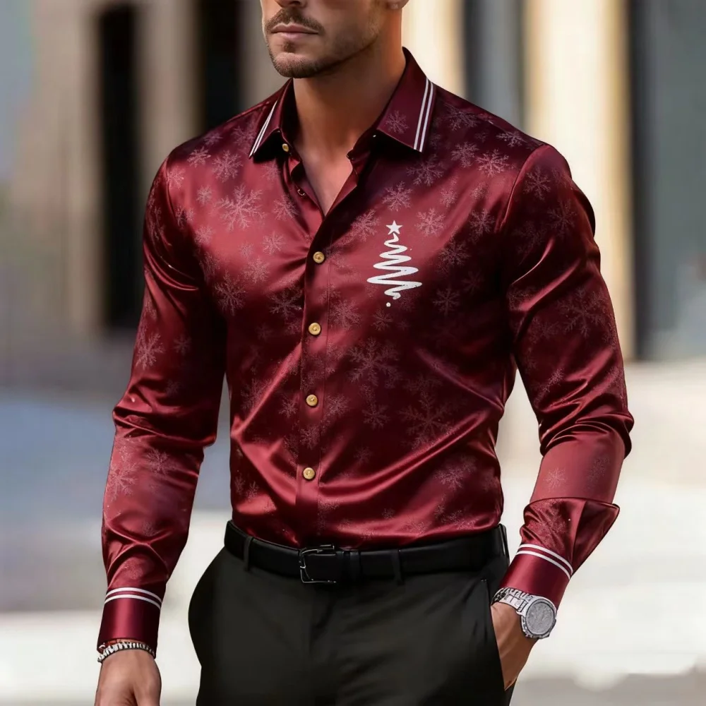 

2025 New Christmas Party Shirt, Stylish Design, Men's Party Shirt, Fast Shipping