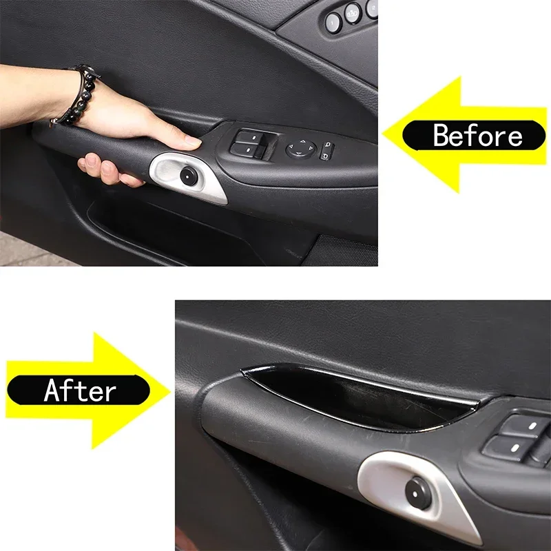 

For Chevrolet Corvette C6 2005-2013 Door Handle Storage Box Multifunctional Storage Box Car Interior Accessories 1Pcs ABS Black