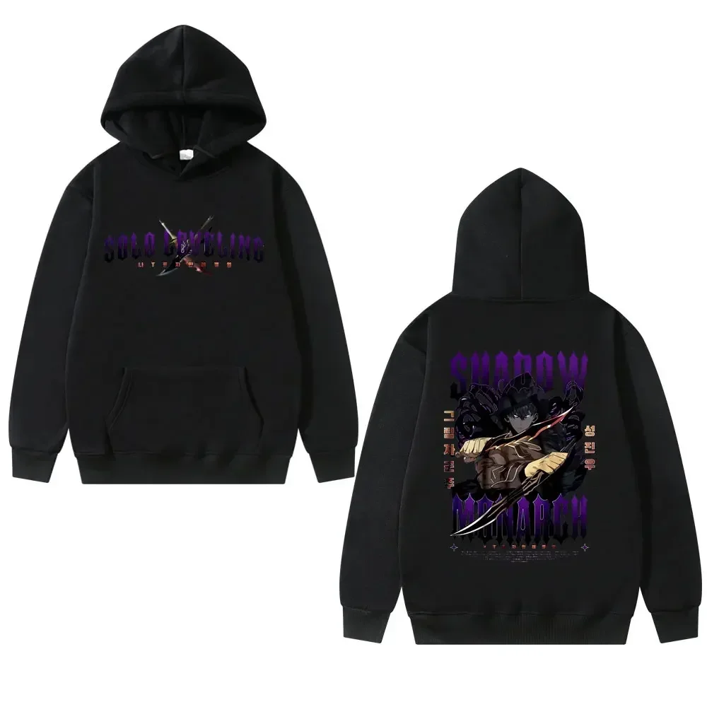 

Harajuku Anime Solo Leveling Sung Jin Woo Print Hoodie Unisex Fashion Casual Comfortable Fleece Sweatshirts Plus Size Hoodies