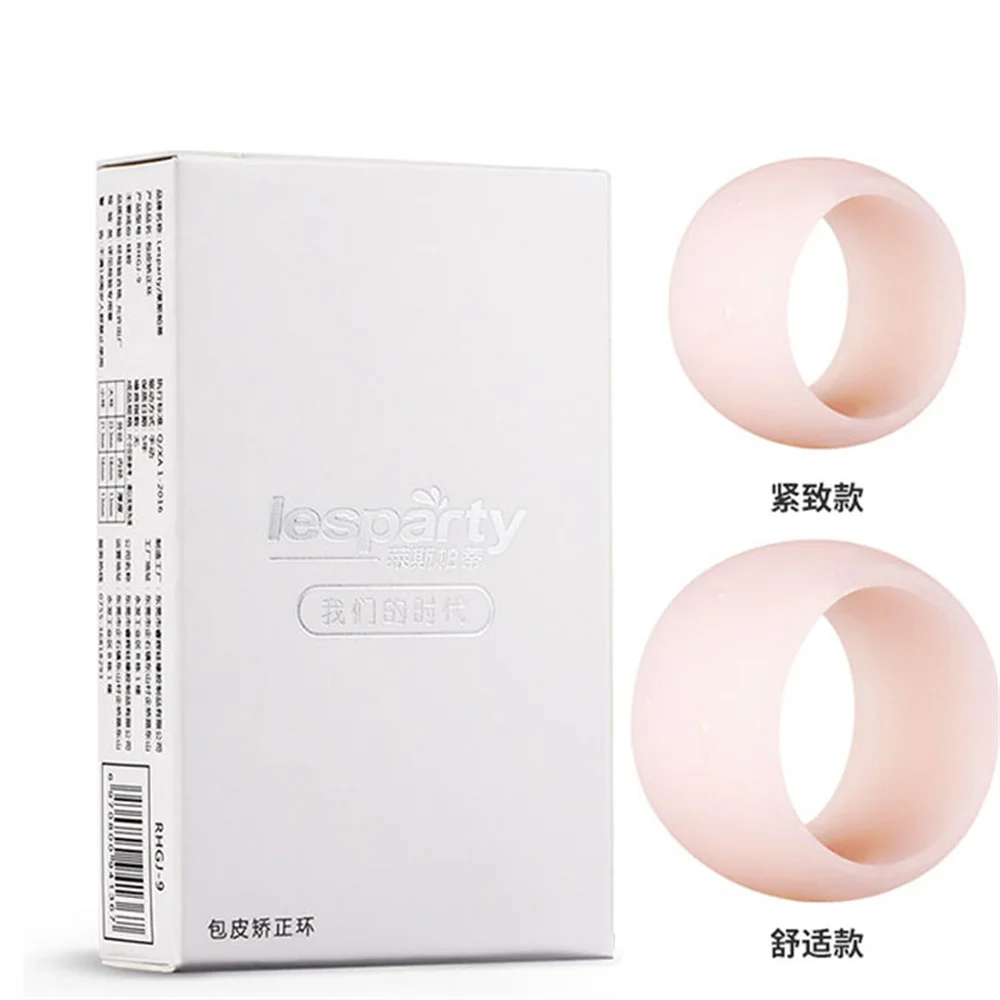 2PCS Multifunction Foreskin Correction Penis Rings Delay Ejaculation Male Chastity Device Screw Shape Cock Ring Sex Toys For Men