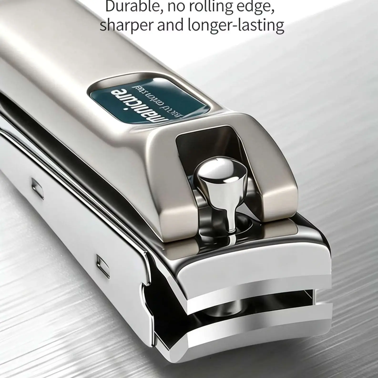 Anti-Splash Nail Clipper for Thick Toenails & Fingernails Curved Blade Wide Mouth Design Splash-Proof Ergonomic Handle