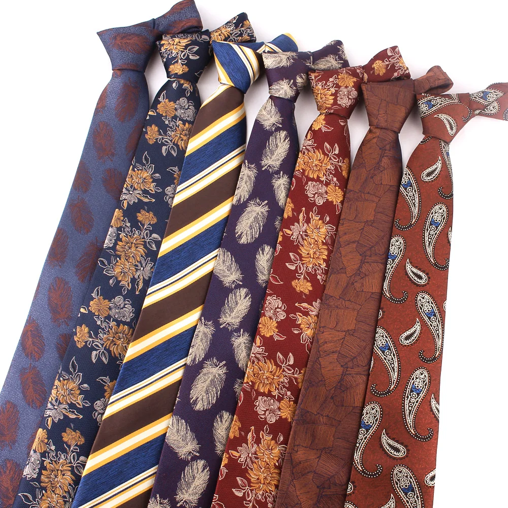 Jacquard Floral Neck Ties For Men Women Classic Striped Necktie For Groomsmen Wedding Ties For Gifts