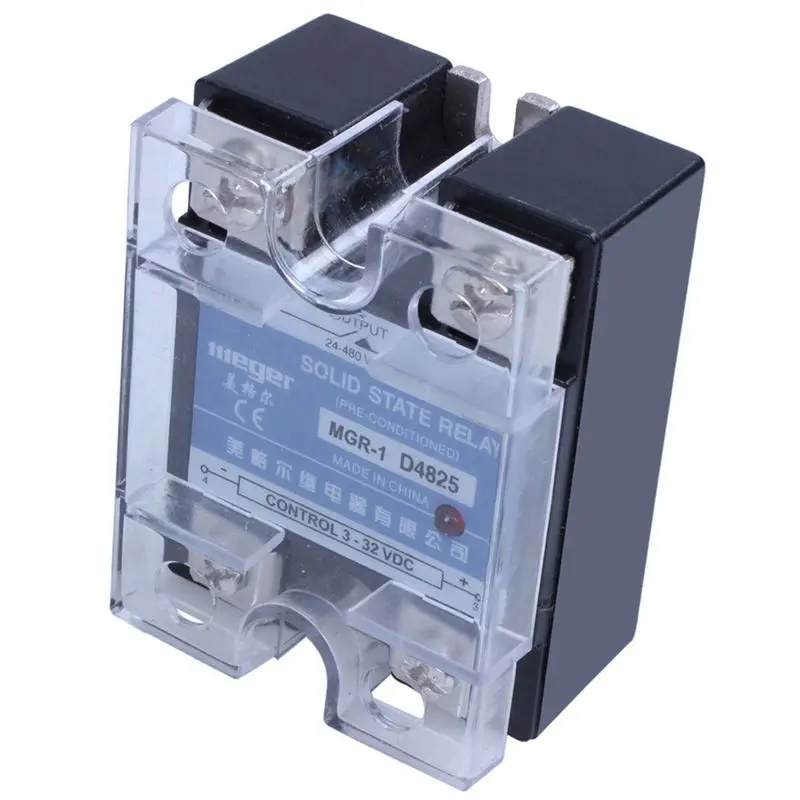 ABJI-3X MGR-1 D4825 Single-Phase Solid State Relay SSR 25A DC 3-32 V AC 24-480 V