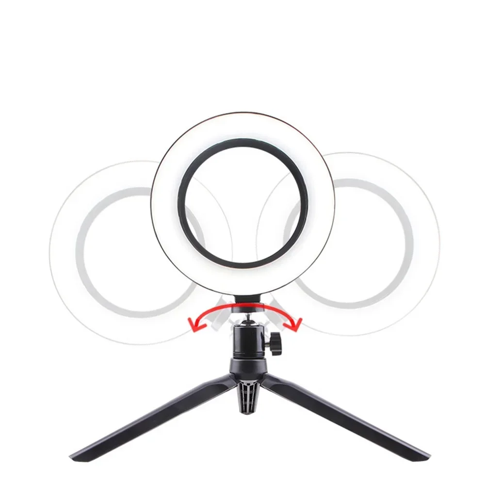 Dimmable LED Selfie Ring Fill Light Photo Ring Lamp With Tripod For Makeup Video Live Aro De Luz Para Celular