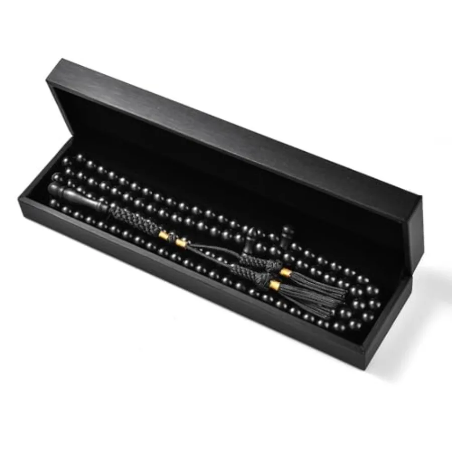 

Tasbih Prayer Beads 99 Premium Ebony Blackwood 08 mm Muslim Rosary Masbaha Tesbih Zikr Dhikr Subha Chapelet Tasbeeh Islamic Gif