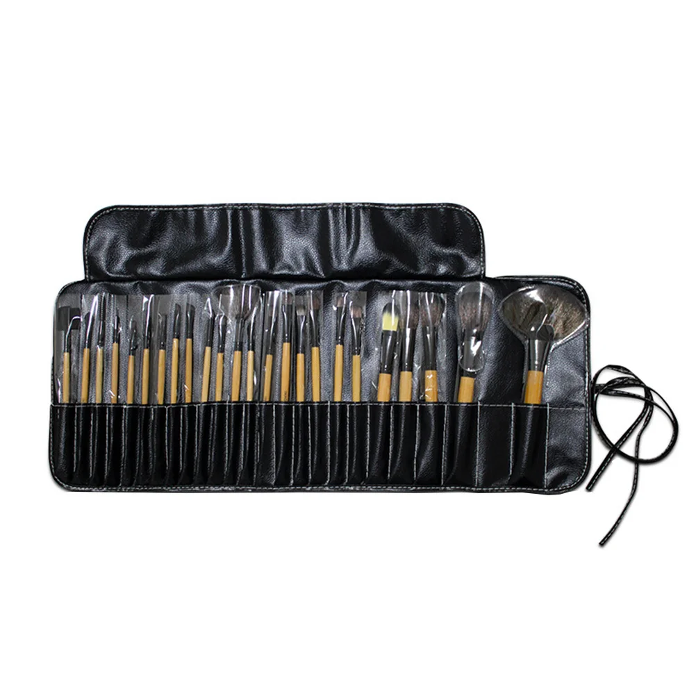 24Pcs Professional Makeup Brush Set Soft Nylon Bristles Wooden Handle Perfect for Daily and Professional Makeup Needs