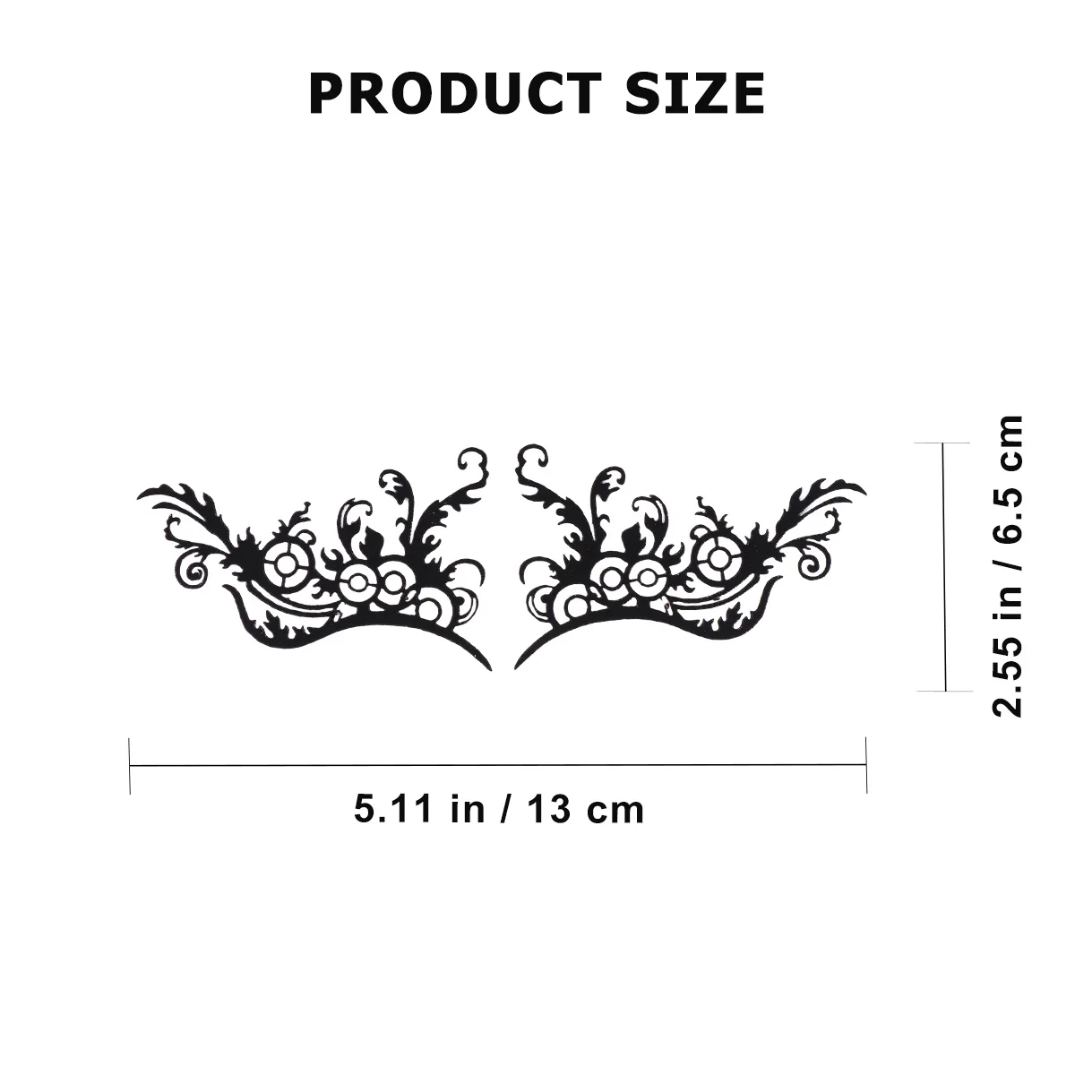 

5Pairs Eye Lace Eyeliner Stickers Black Temporary Eye Tattoos for Cosplay Masquerade Festival Decals