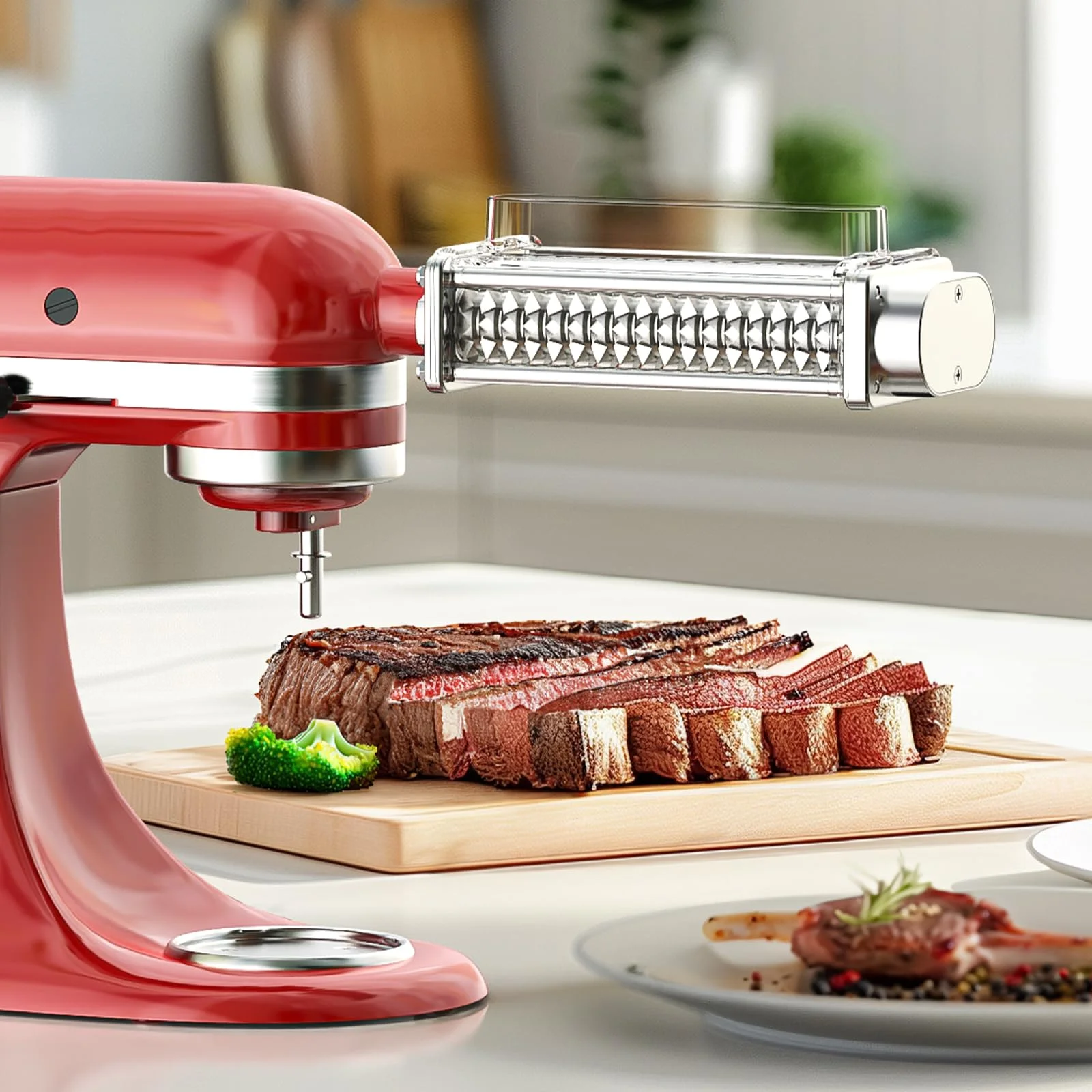 

Gvode Meat Tenderizer Attachment for Kitchenaid Stand Mixer Stainless Steel Gear Meat Tenderizer Machine Efficient Kitchen Tool