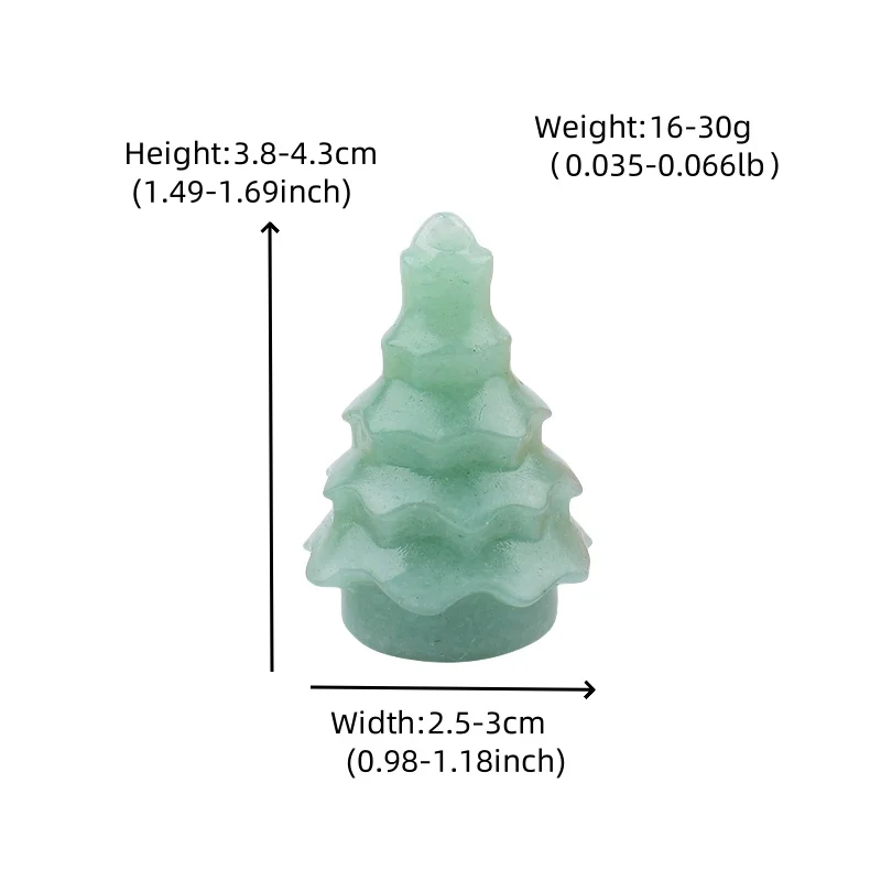 1 قطعة حجر الكريستال الطبيعي أشجار عيد الميلاد الديكور عينة معدنية الحرف الريكي شفاء DIY بها بنفسك هدية ديكور المنزل #6