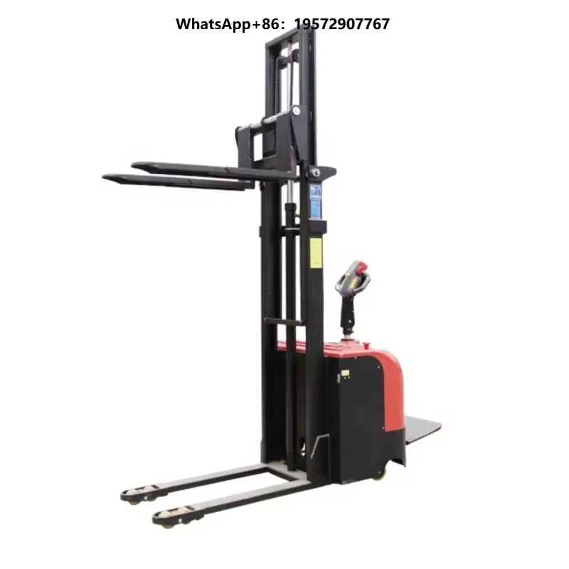 2ton Stand Drive Hydraulic Full Electric Pallet Stacker Electric Forklift
