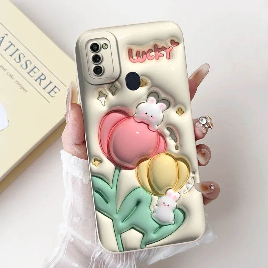 For Samsung A11 Galaxy A115F Case A11 M11 Cute Panda flower Funda Soft Silicone Len Proective Shell For SamsungA11 A 11 Housing