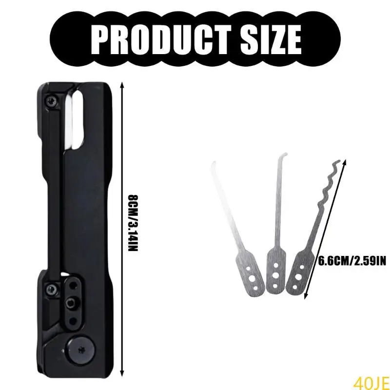 40Je Lock Picking Set multifonction portable Remplacement touche Automotive Crochet d'ouverture pour les explorateurs