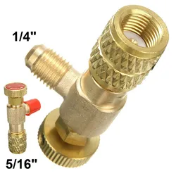 HS R410a R32 Refrigeration Tool Air Conditioning Safety Valve Adapter Fitting Refrigeration Charging Copper Adapter For R410A