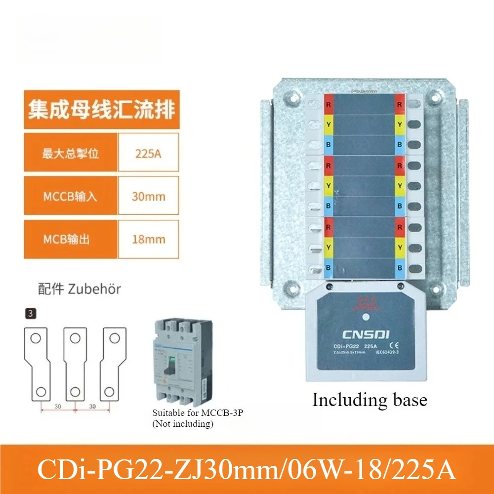 MCCB-3P Copper Busbar for Combiner box CDi-PG22 30mm