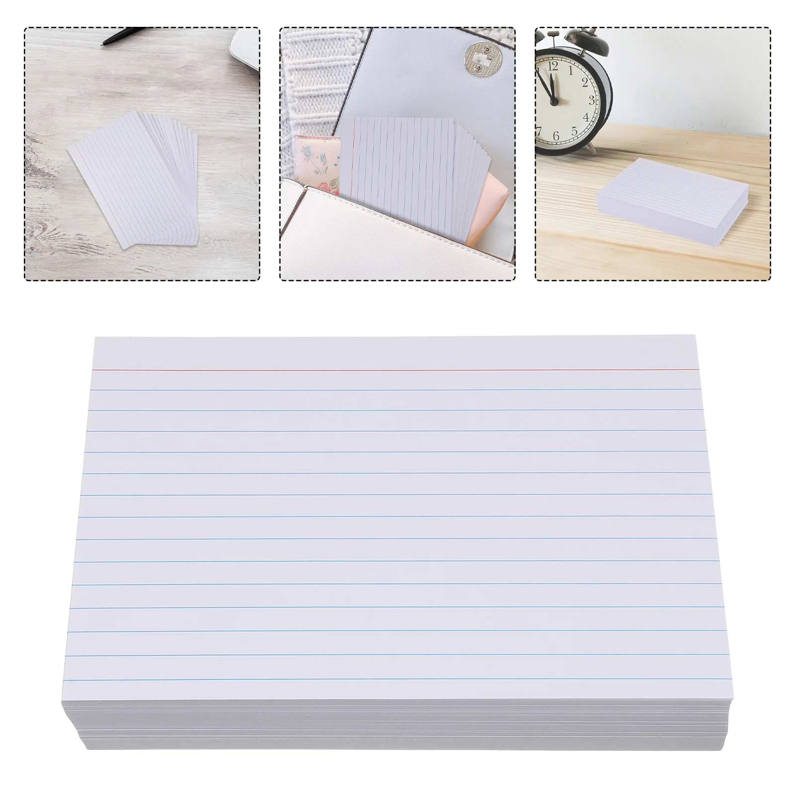 200pcs Index Card Lined Cards for Studying Large Note Cards Flashcards Notebook Ruled Lines Student Essential