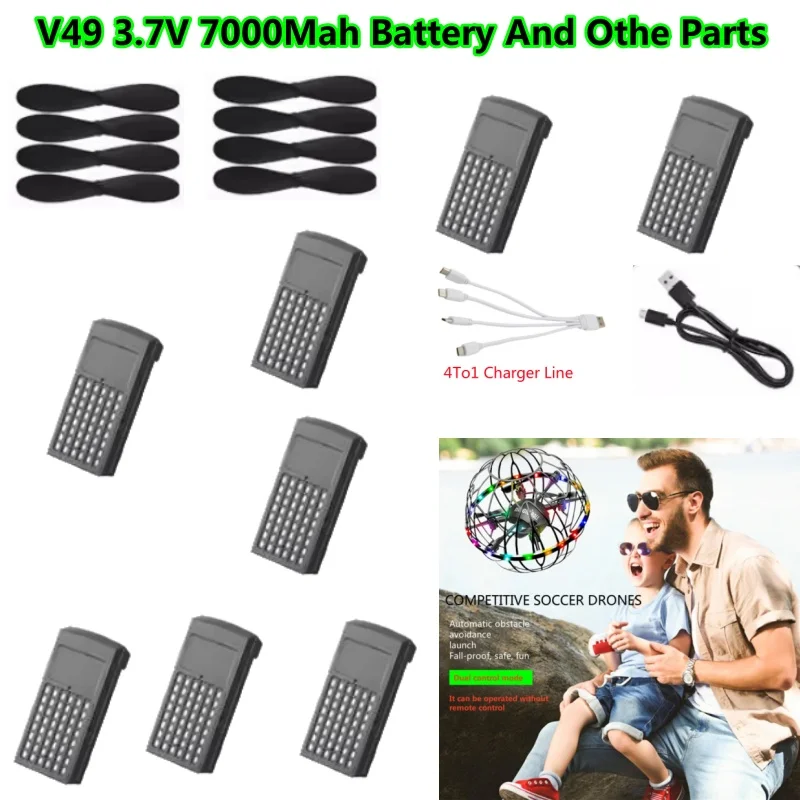 4DRC V49 Battery 4DRC V49 Drone Original Accessories 3.7V 700Mah Propeller For 4D-V49 Drone Spare Parts V49 Battery Blades