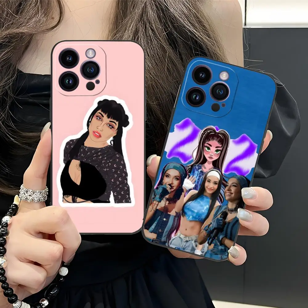 Funda de teléfono Maria Becerra para iPhone 16 15 14 13 12 11 X XR XS 8 7 Pro Max Plus Mini funda negra de lujo para teléfono inteligente