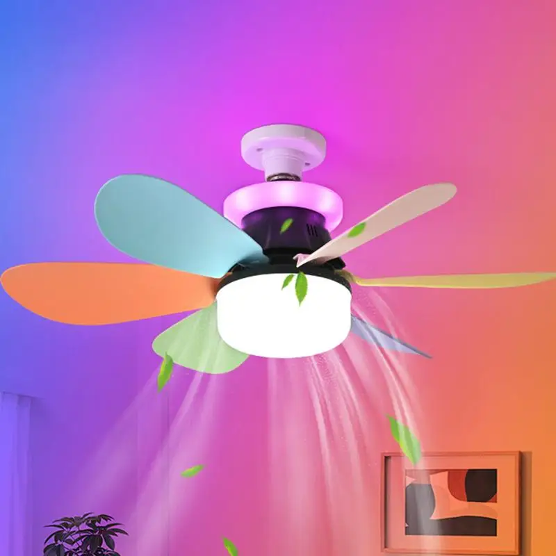 

Mute RGB Dimmable LED Ceiling Light Fixture 3 Speeds E27 Screw Mouth Removable Lamp For Bedroom/Garage/Kitchen/courtyard/porch