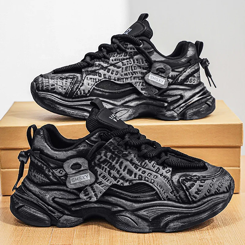 Men's Women Lace Up Street Sneakers Arrival Vulcanization Shoes Punk Breathable Niche Thick Splicing Mixed Color Sports Shoes