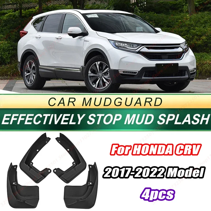 For HONDA CRV 2017-2022 Model 4PCS Front Rear Mud Flaps Splash Guards Fender Mudguards Auto Accessories
