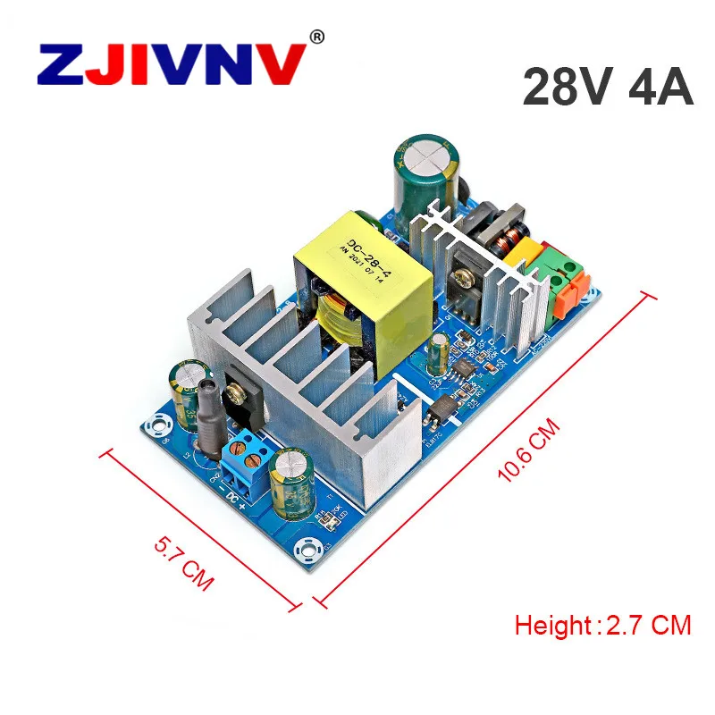 112W AC 90-250V to DC 28V 4A Power Supply Module Board Switch Output Stabilization AC-DC Switch Power For adapter