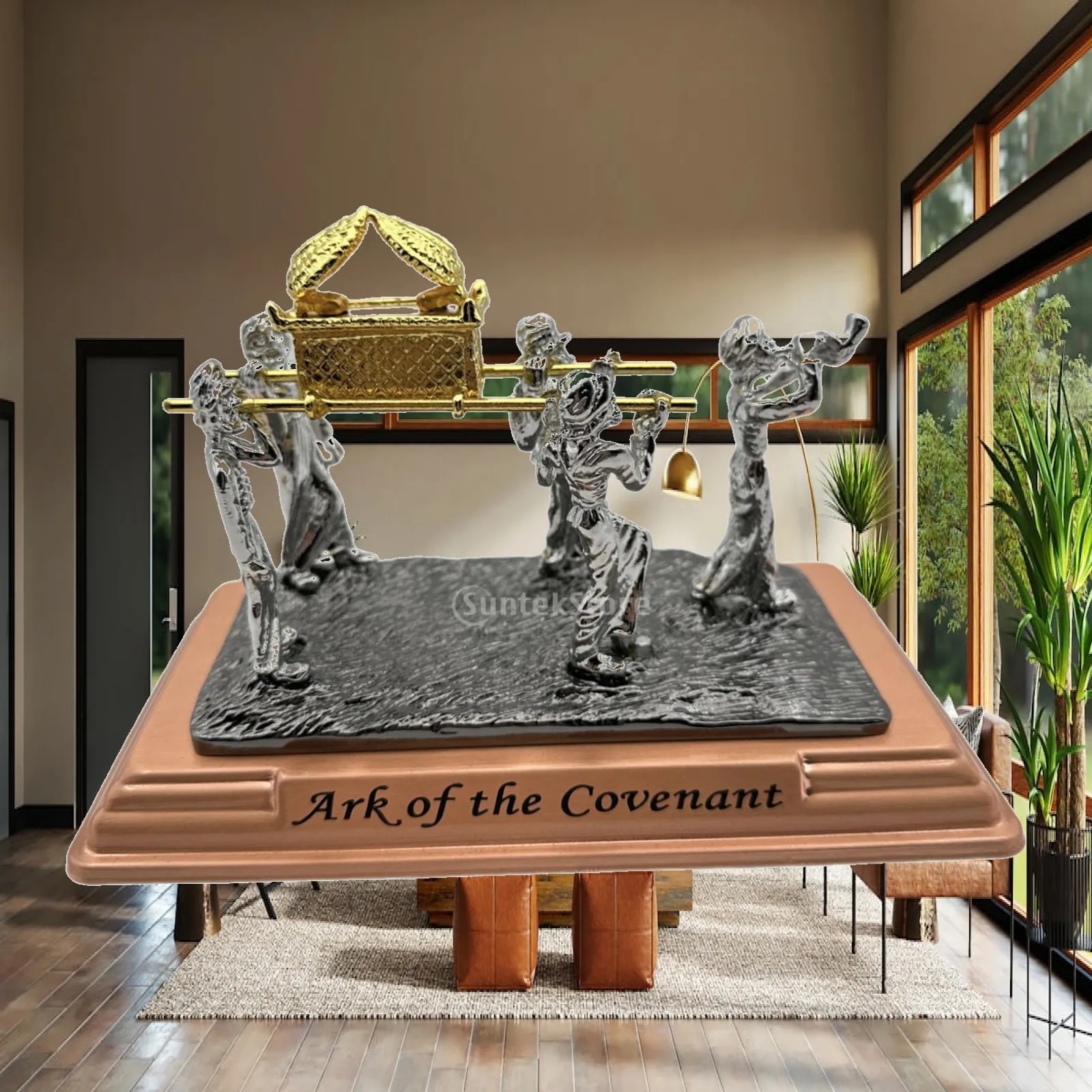 Ark of The Covenant Religious Figurine Collectible Desktop Ornament for Cabinet Bookshelf Table Centerpiece Entrance Living Room