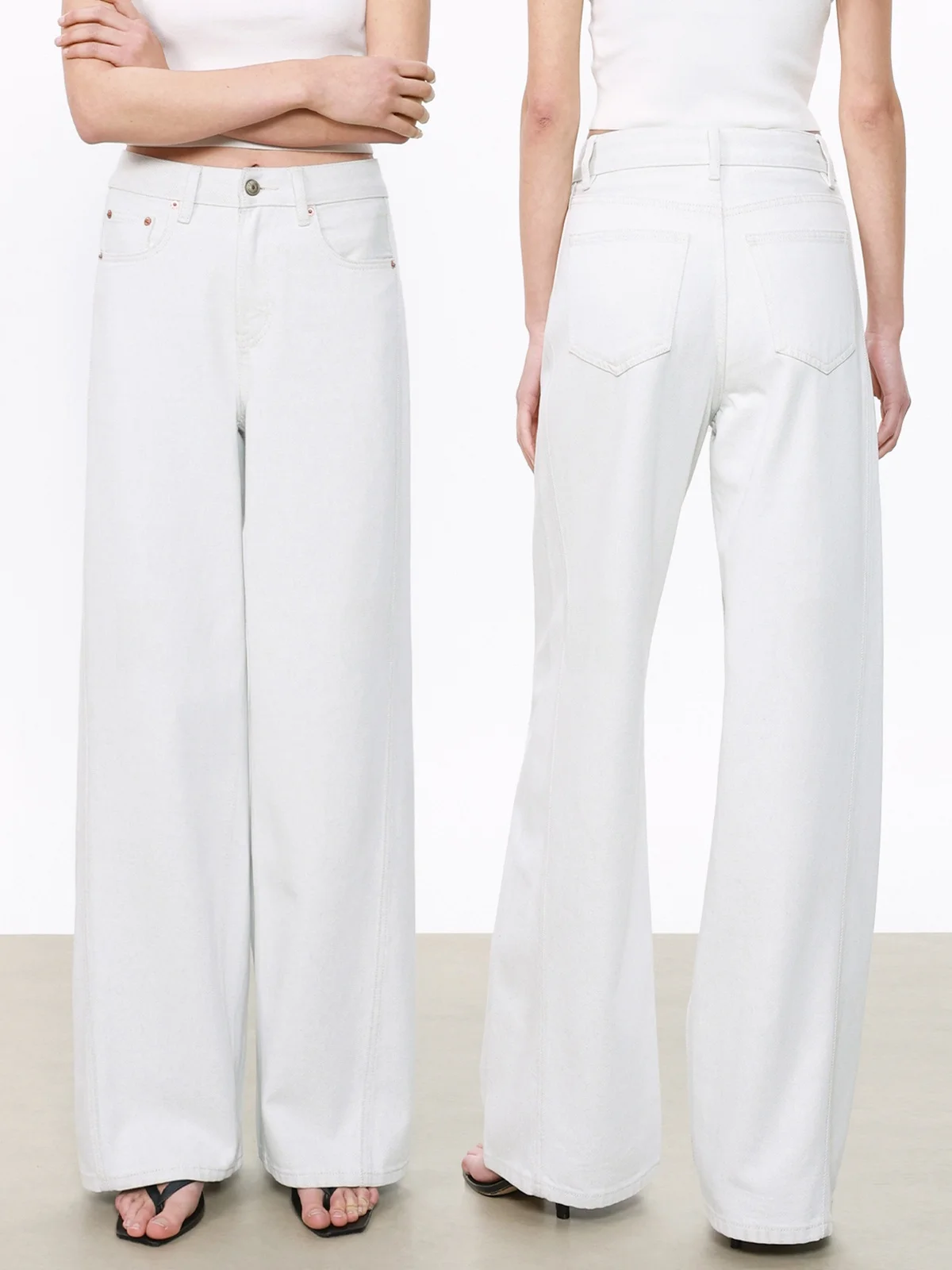 

Джинсы женские Koish Advanced Loose Feel из хлопкового ацетатного твила, деконструированные, светло-серые, прямого кроя, широкие штанины, повседневные, спр...