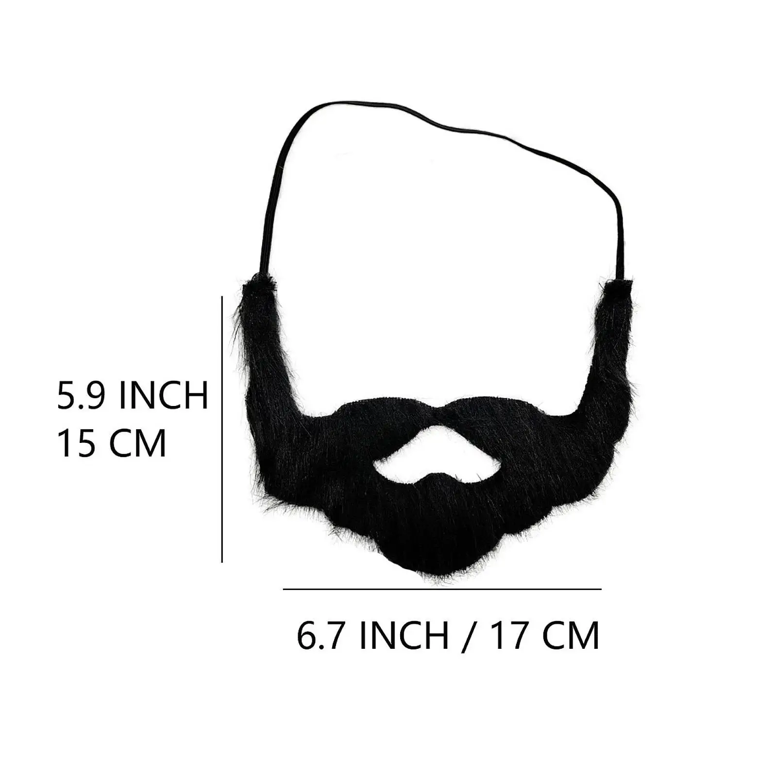 Fake Beard Realistic Masquerade Party Facial Hair Performance Mustache for Carnival Performance Festive Masquerade Holiday