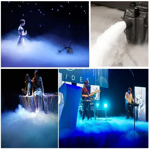 1PC 6000W Dry Ice Fog Machine With Pipe For Wedding Party Stage