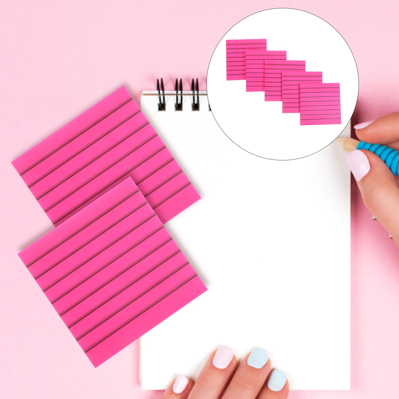 

5 шт. блокнотов для заметок, тонкая отделка, самоклеящиеся, портативные, полупрозрачные наклейки для заметок для офиса, дома, повседневного использования, компактные