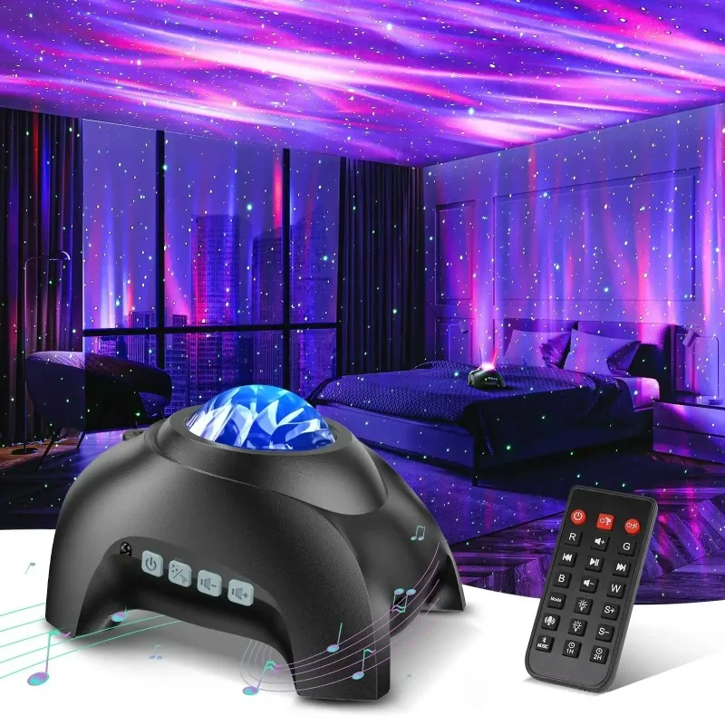 

Aurora Galaxy Projector Night Light LED Star Projector for Bedroom Nebula Lamp Remote Control Bluetooth Speaker Children's Gifts